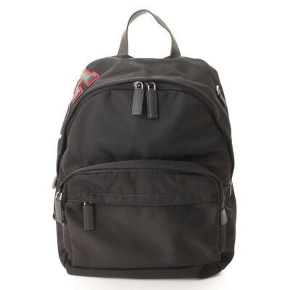 Prada Nylon Logo Patch Backpack Rucksack Black - image 1